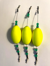 3 Bayou Slammer Rattle Rig Popping Corks, Redfish, Sheephead 1/4 oz. wt. Yellow