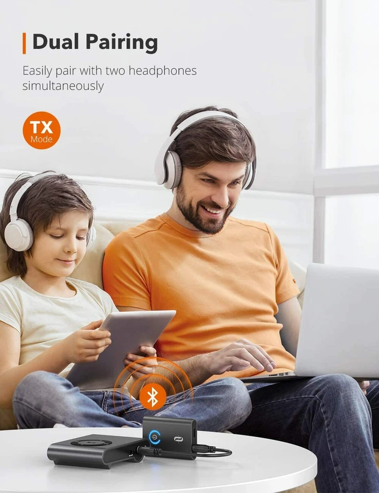 TaoTronics TT-BA07 Bluetooth 5.0 2 in 1 Trasmettitore e Ricevitore Wireless... - Immagine 4 di 4