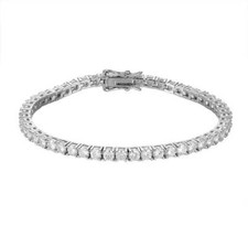 3mm Moissanite Tennis Chain Bracelet for Women 925 Sterling Silver Pass Tester