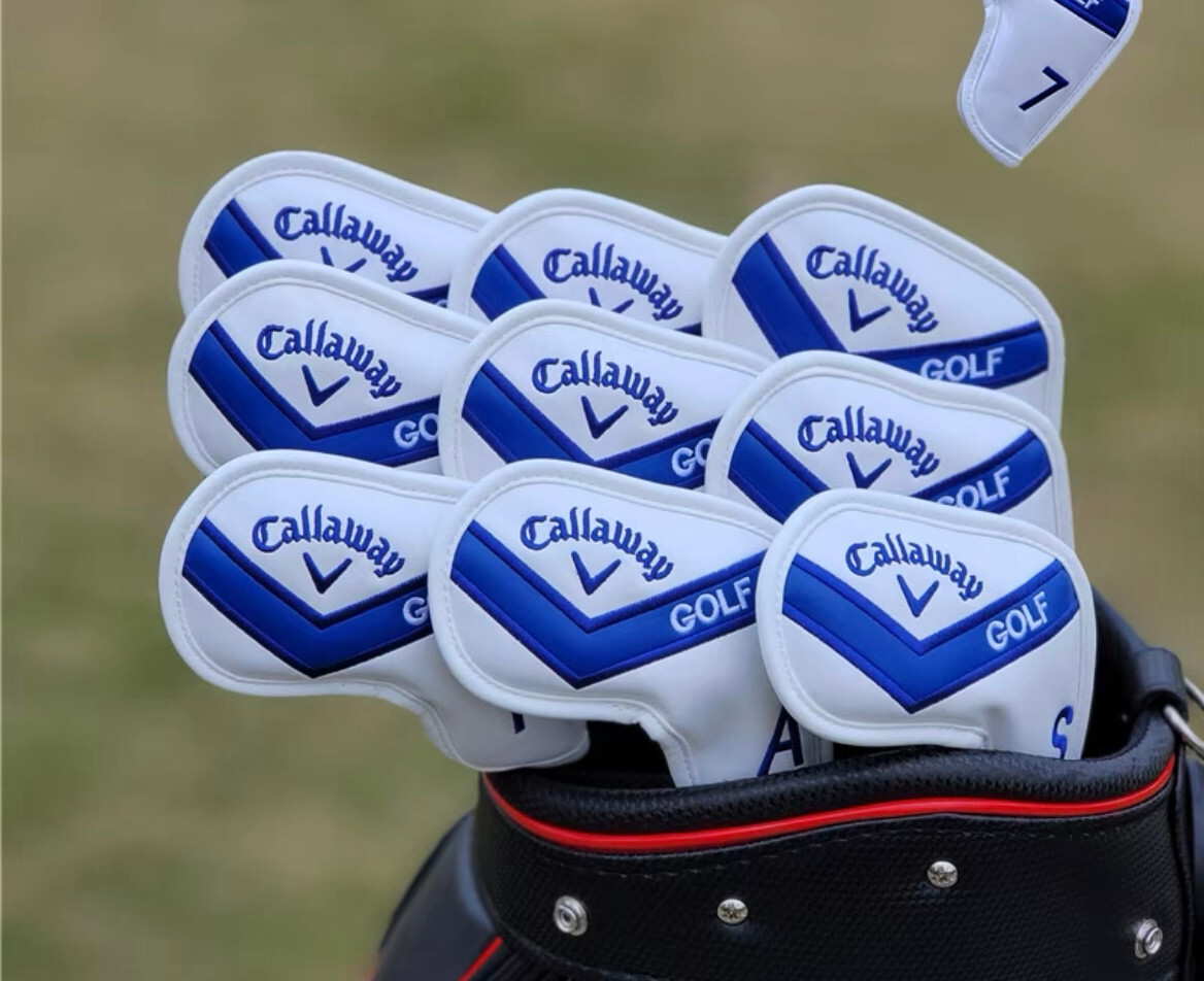 [MAGNETIC] Callaway Iron Head Cover 9 Pcs 4-P, A, S (White &