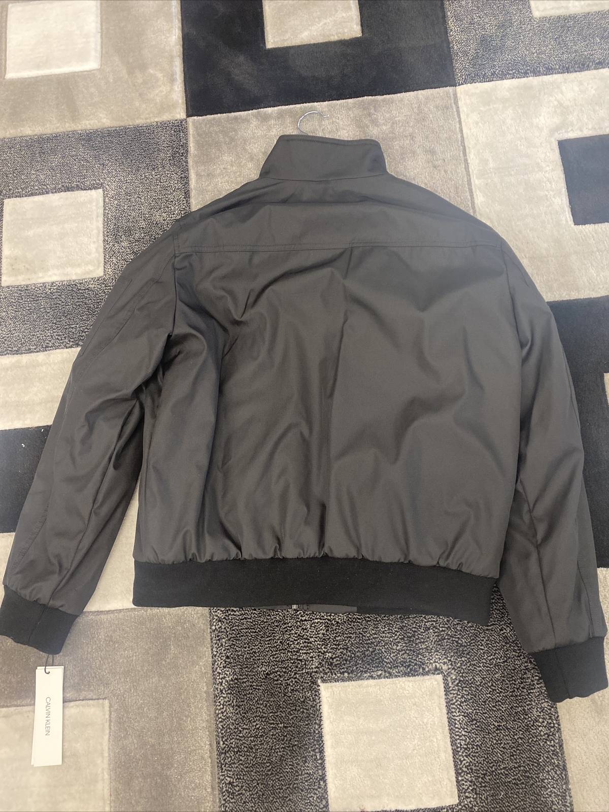 Calvin Klein Men's Black Ripstop Full-Zip Bomber Coat Jacket Size M MSRP $195 image 4