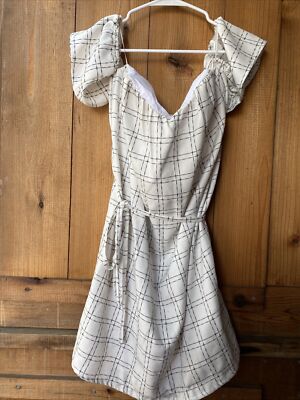 blue rain white dress White dress