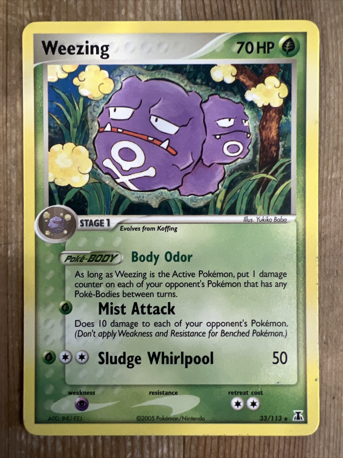 Pokémon TCG Weezing EX Delta Species 33/113 Regular Rare NM