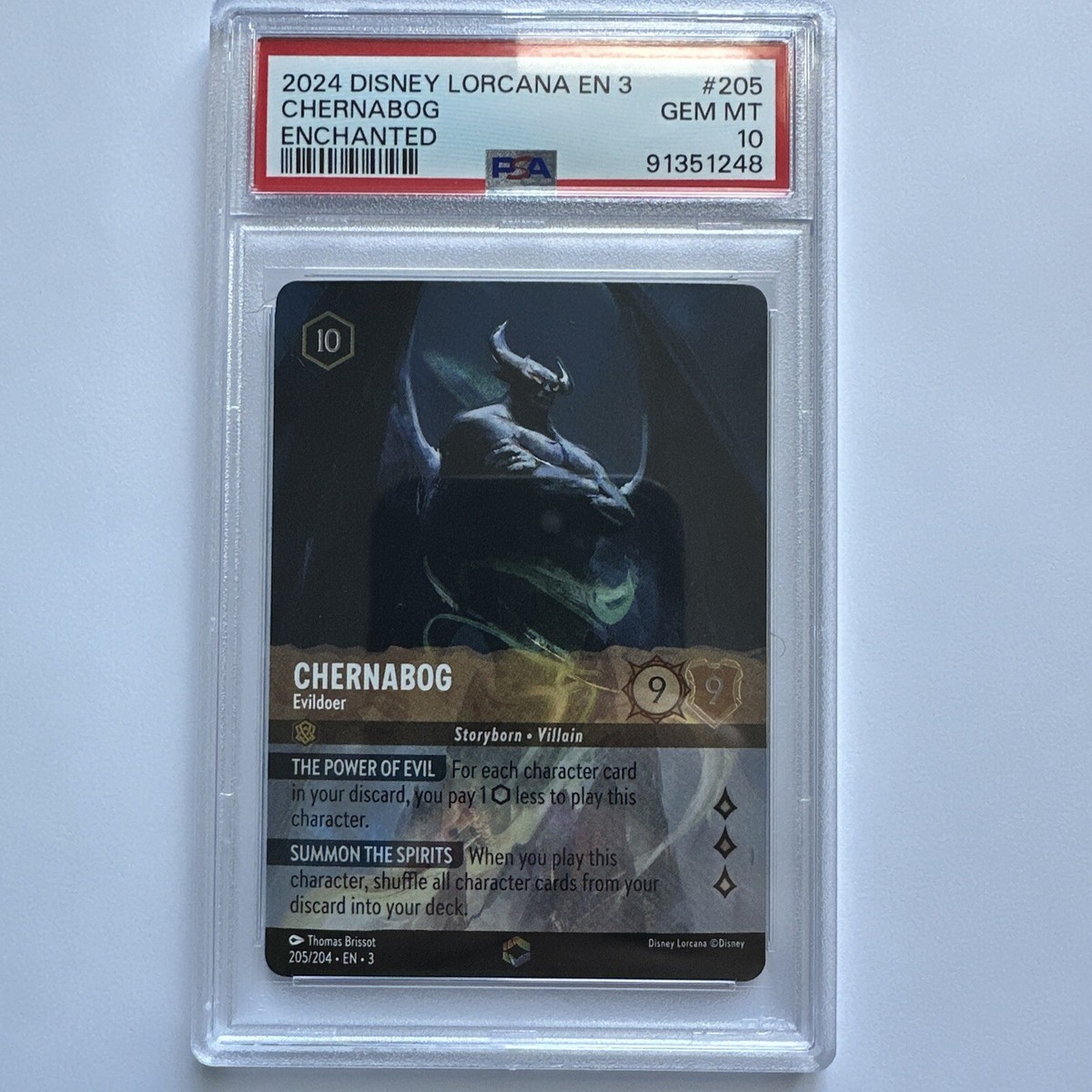 2024 Disney Lorcana Chernabog #205 Enchanted FOIL PSA 10 GEM MINT