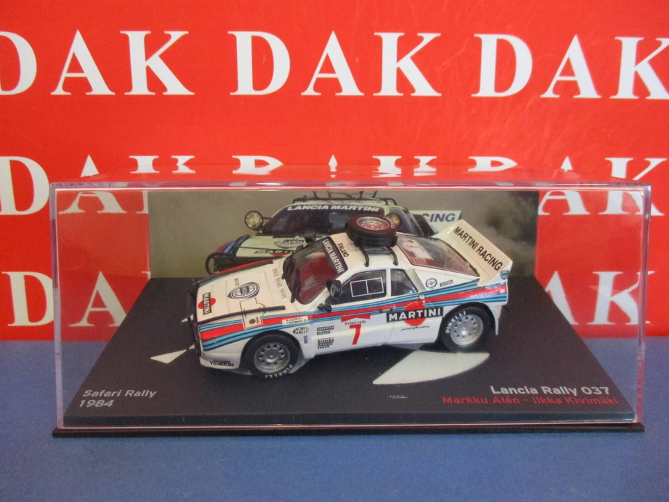 Die cast 1/43 Modellino Auto Lancia 037 Rally Safari 1984 M. Alen - Immagine 4 di 4