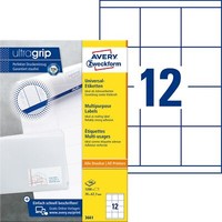 Avery Zweckform® 3661 3661 Universal-Etiketten - 70 X 67,7 Mm, Weiß, 1.200 Etike