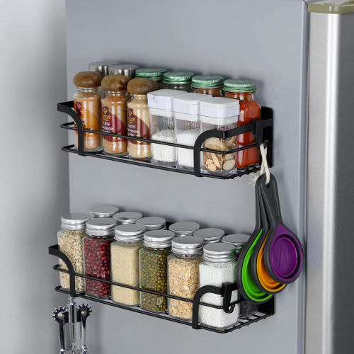 Magnetic Shelf/Magnetic Spice Rack for Refrigerator - 2 Packs Spice Storage Orga - Picture 1 of 12