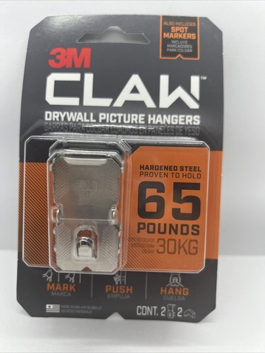 3M Claw Drywall Picture Hangers With Temporary Spot Marker 65 Pounds