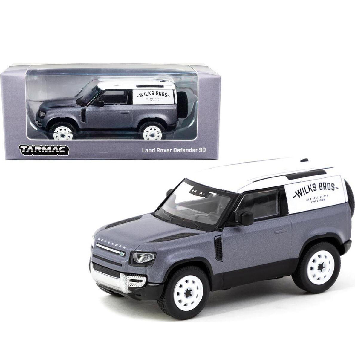 1/64ミニカー land rover defender90.110　４台セット Tarmac Works 1:64 Global 64 Land Rover Defender 90 Blue Grey