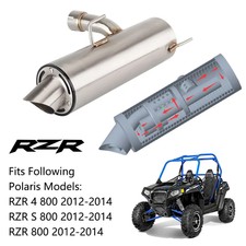 ATV Slip-On Exhaust for Polaris RZR 4 800 RZR...