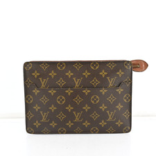 Auth LOUIS VUITTON Pochette Homme M51795 Monogram Clutch Bag R3440C803