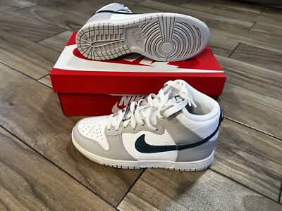 New Womens Sz 7.5 Nike Dunk High FLS Summit White Gray Fog Teal Shoes DR7855 100