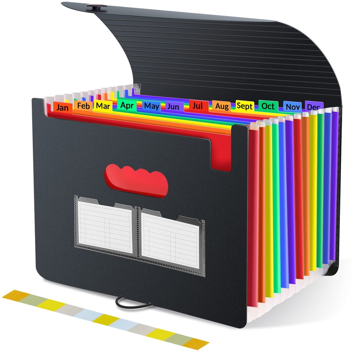 Carpeta De Archivos Expandible De 13 Bolsillos Con Etiquetas Adhesivas Carpeta De Archivos De Acordeon Organizador De Documentos Carpeta De Archivos Expandible Con Cierre De Cremallera Carpeta De