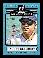 2015 Donruss #19 Jacoby Ellsbury Press Proofs Silver SP Parallel #/199 Yankees