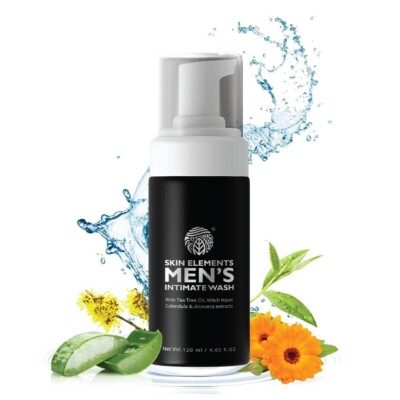 Skin Elements Intimate Wash for Men with Tea Tree Oil / pH Balanced Foaming /...