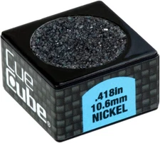 Cue Cube Nickel - Black - Cue Tip Shaper Tool - Made in the U.S.A.
