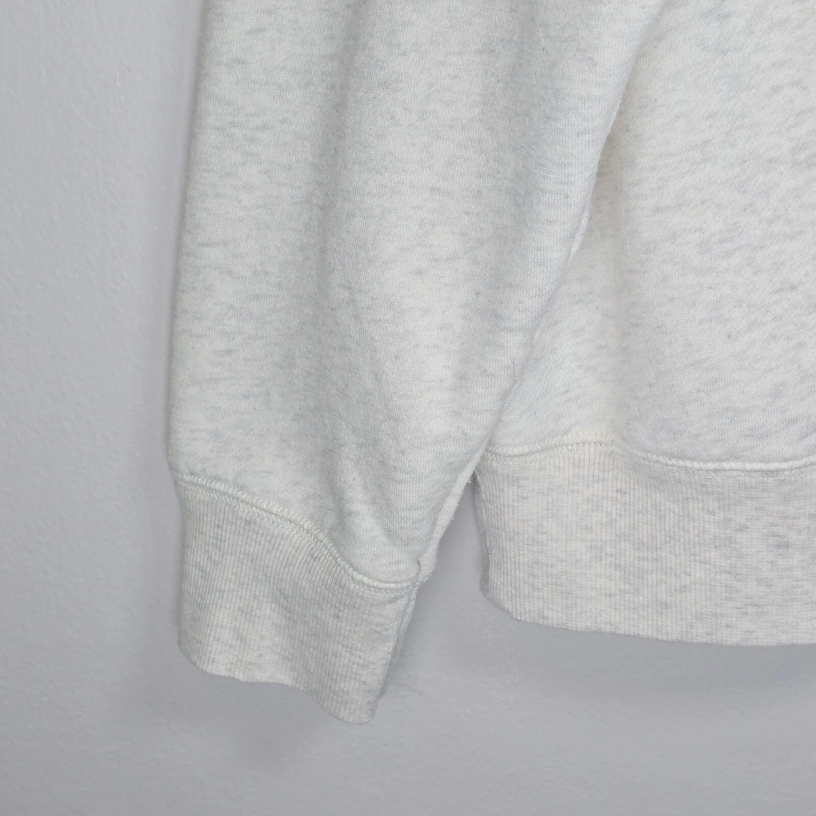 OFF WHITE Felpa con cappuccio manica lunga stampa sherpa marina vecchia taglia large panna