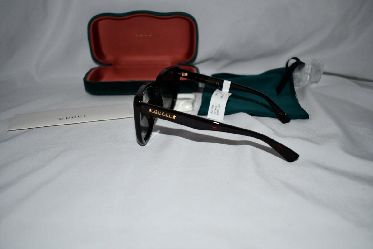Authentic Gucci GG1169S 003 Butterfly Sunglasses GUCCI GG1169S 003 Butterfly Acetate Havana Green 54 mm  main image 3