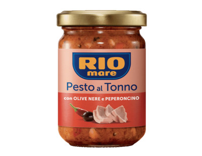 Rio Mare Pesto al Tonno Thunfischpesto mit schwarzen Oliven und Chili 130g