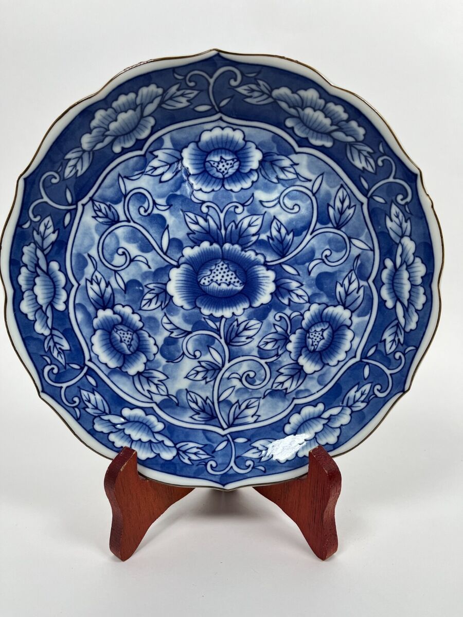 Vintage 1980s Japanese Floral Dessert Plate Vintage 1980s Japanese Floral Dessert Plate