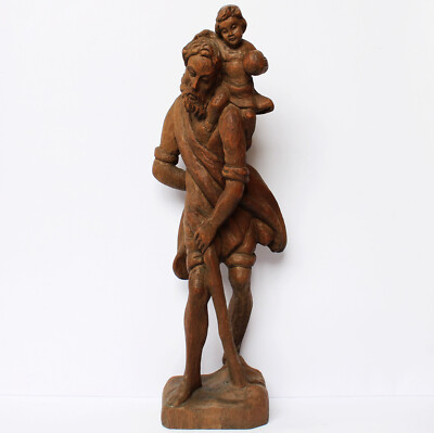 Heiliger Christophorus Figur - 30cm Handbemalt