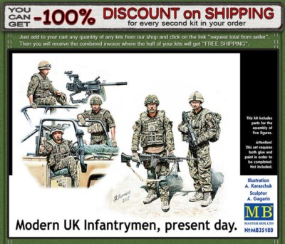 Master Box 35180 Modern UK Infantrymen, Present Day 5 Soldiers Scale 1/35  
