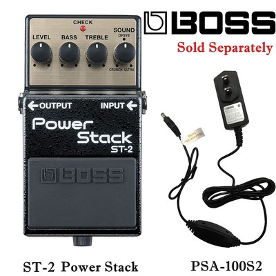 BOSS Effects Pedal Distortion '' ST-2 Power Stack ''  genuine AC adapter PSA-100S2