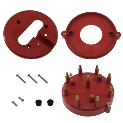 Set of Comp 9000 Unilite Distributor Cap&Wire Retainer&Cap Adapter Base Shield