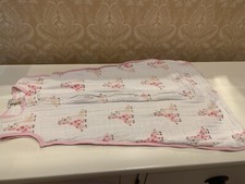 Angel Dear Baby Girl One Size Muslin Sleep Sack Pink  White Giraffes