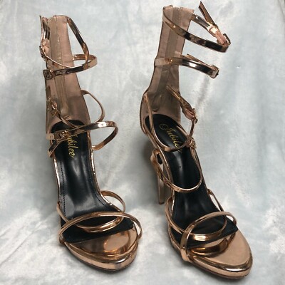 rose gold dress sandals ELLEN