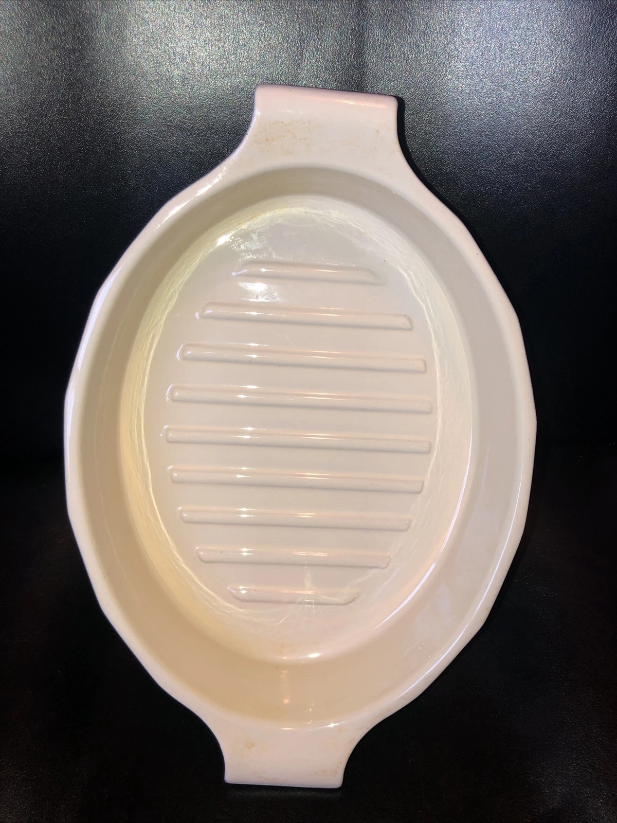 Emile Henry Williams Sonoma 7672 Oval Basting Roasting Pan 8 x 11 inside