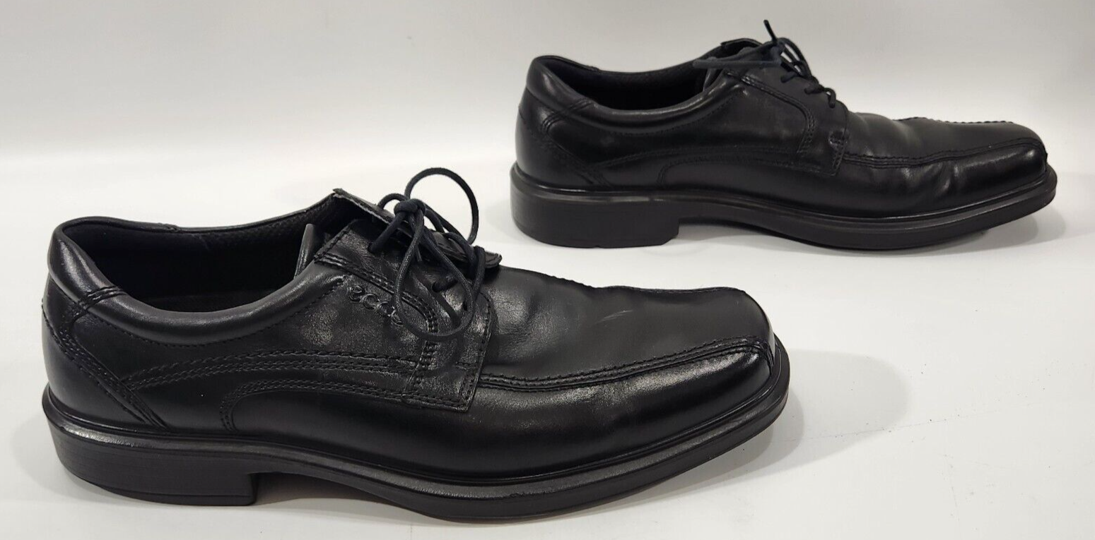 SAOLA Scarpe eleganti uomo Ecco Austin nere taglia 43 US 9 pelle Oxford punta quadrata stringate