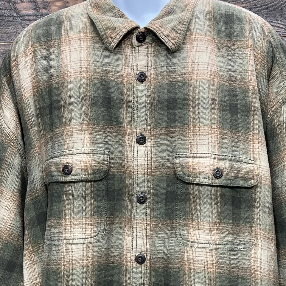 Arrow Blue Jeans CO Workwear Quilt Lined Flannel Shirt Jacket Brown Men’s 3XL - Image 4 of 4