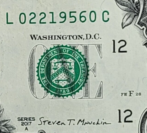 Feb. 2, 1956 Birthday Note Fancy Serial $1 Dollar Bill 02/2/1956 L02219560C