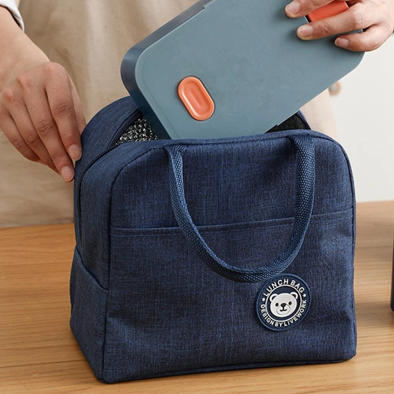 Insulated Lunch Box Bag with Ice Pack for Bento & Food Storage