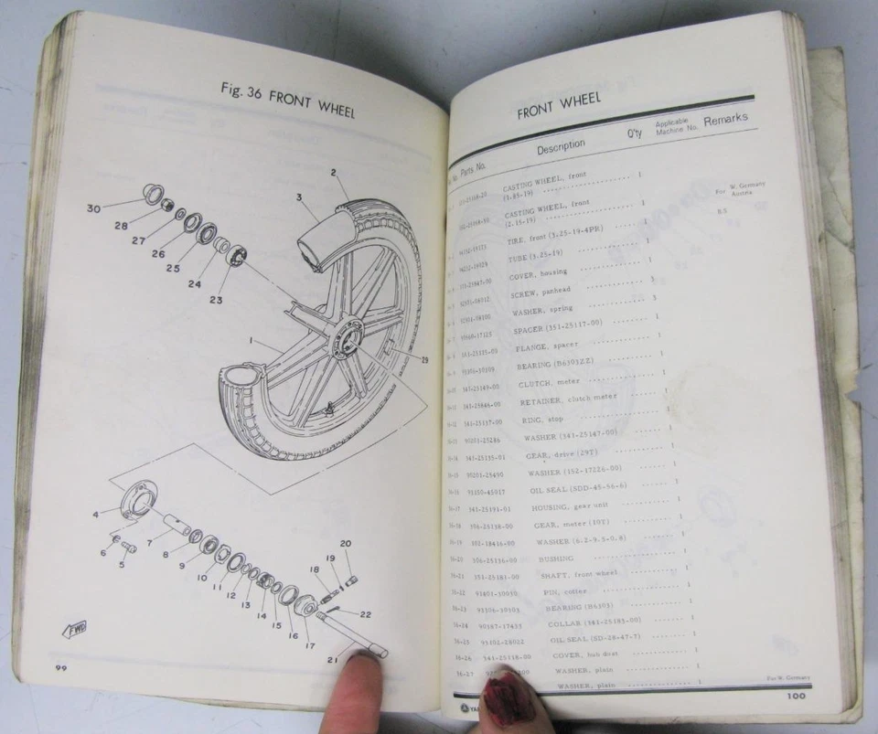 YAMAHA XS500 '76 Type 1H2 for Europe 1976 Illustrated Motorcycle Parts List - Image 3 of 4