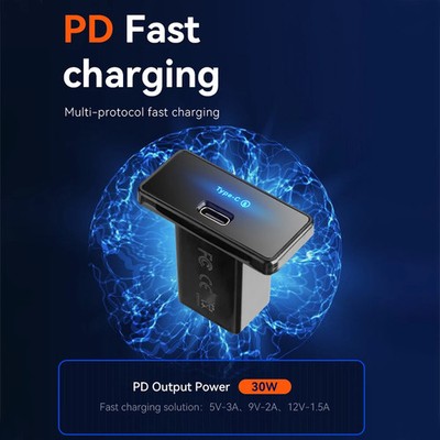 12V USB C Car Charger Type C PD 30W Fast Charging Socket For Cars Marine Boat