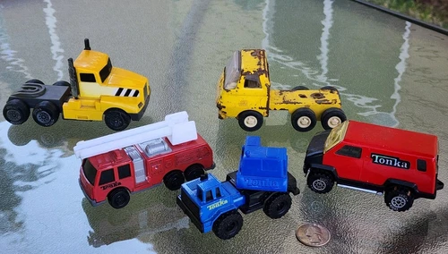 Vintage Tonka Trucks And Cars 1978 + Daily Play, Collection, Decor Set Of 5