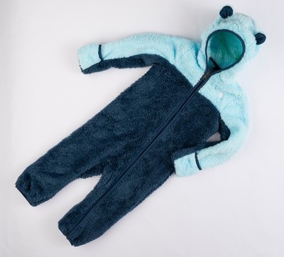 The North Face Baby Sherpa Fleece One-Piece Bunting Blue 18-24M No Tags