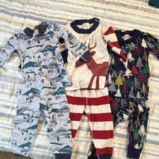 Hanna Andersson Toddler Pajamas Lot 2T 4pc Organic Cotton Christmas Animal Print