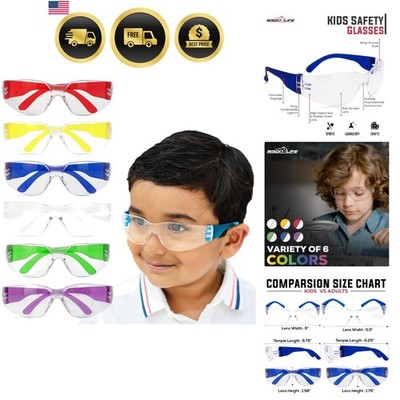Kids Safety Glasses, Bulk Kids Protective Glasses ANSI Z87.1 Safety Glasses f...