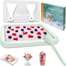 Rolled Ice Cream Maker Tray SUS 304 At Home DIY Instant Green