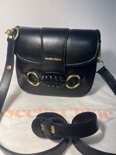 borsa see by chloe saddie in pelle con etichetta