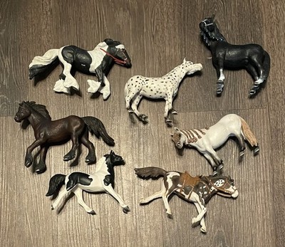 Schleich (6) / safari ltd (1) Horse Figure Lot 7 farm ranch equestrian stable 