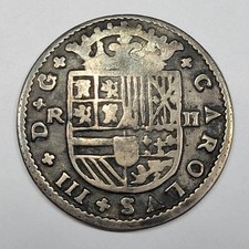 1711 Silver 2 Reales Spanish Colonial Carlos III Pretender Strike Circ *M577
