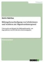 Katrin Fabritius | Bildungsbenachteiligung Von SchüLerinnen Und SchüLern Mit...