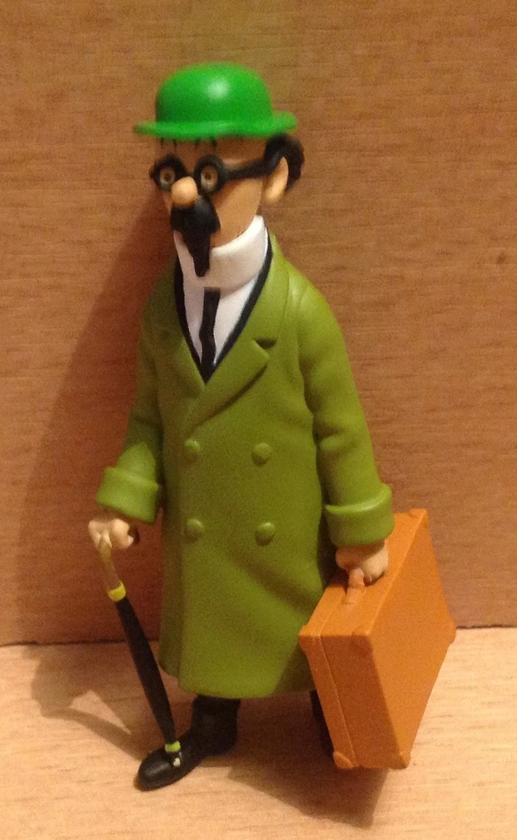 FIGURINE PVC MOULINSART TINTIN KUIFJE HERGE 2011 LE PROFESSEUR TOURNESOL VALISE
