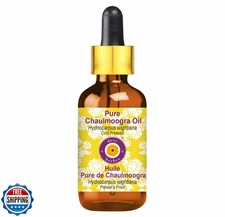 Deve Herbes Chaulmoogra Oil (Hydnocarpus wightiana) with Glass Dropper | Cold