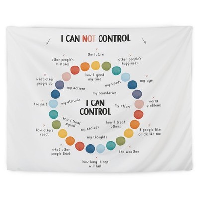 Tapestry - I Can and Cannot Control Tapestry Wall Hanging for Classroom Couns...