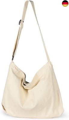 Etercycle Canvas Umhängetasche Damen, Canvas Crossbody Bag Herren Groß S
